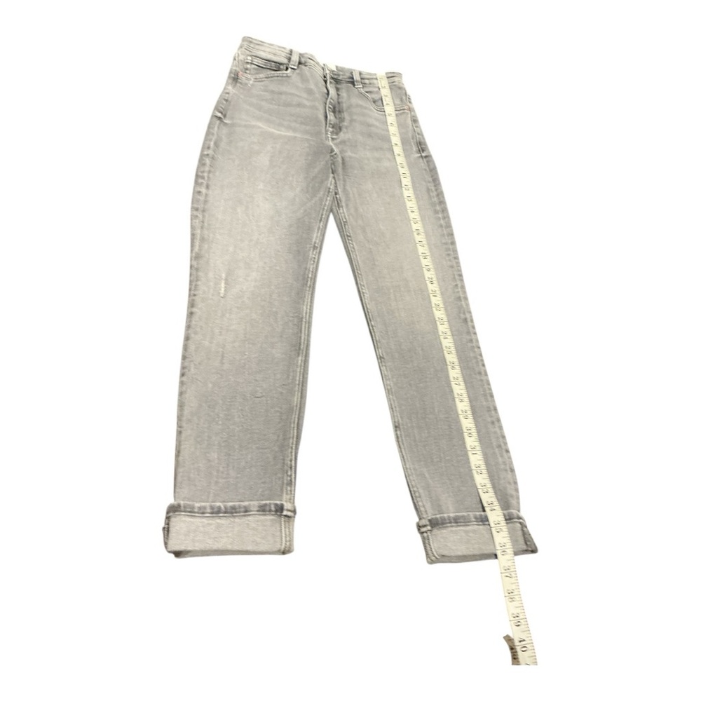 ZARA Women High Rise Straight Leg Jeans – Gray Washed – Size 4 - Picture 7 of 10